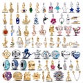 Travel and adventure themed charms, suitable for Pandora European bracelet charms, a perfect gift for her.