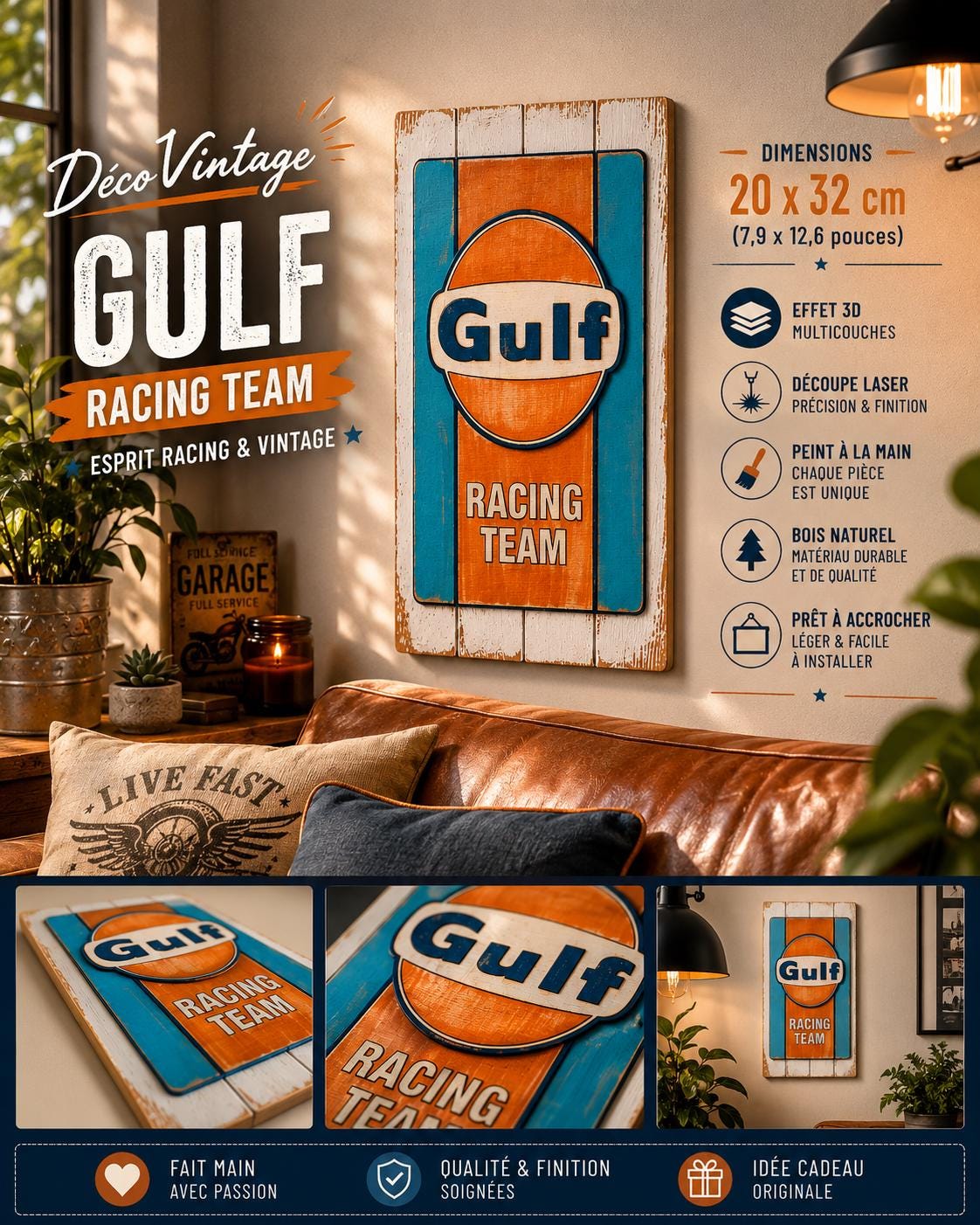 Gulf Racing Sign - Etsy