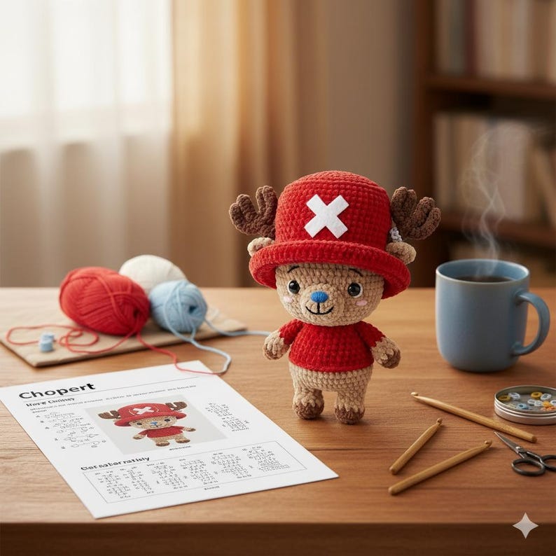 Tony Chopper Amgiurumi Crochet Pattern PDF | Reindeer Doctor Doll ...