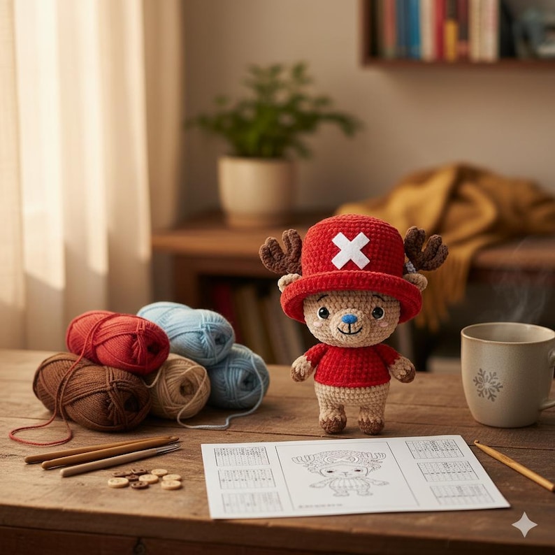 Tony Chopper Amgiurumi Crochet Pattern PDF | Reindeer Doctor Doll ...