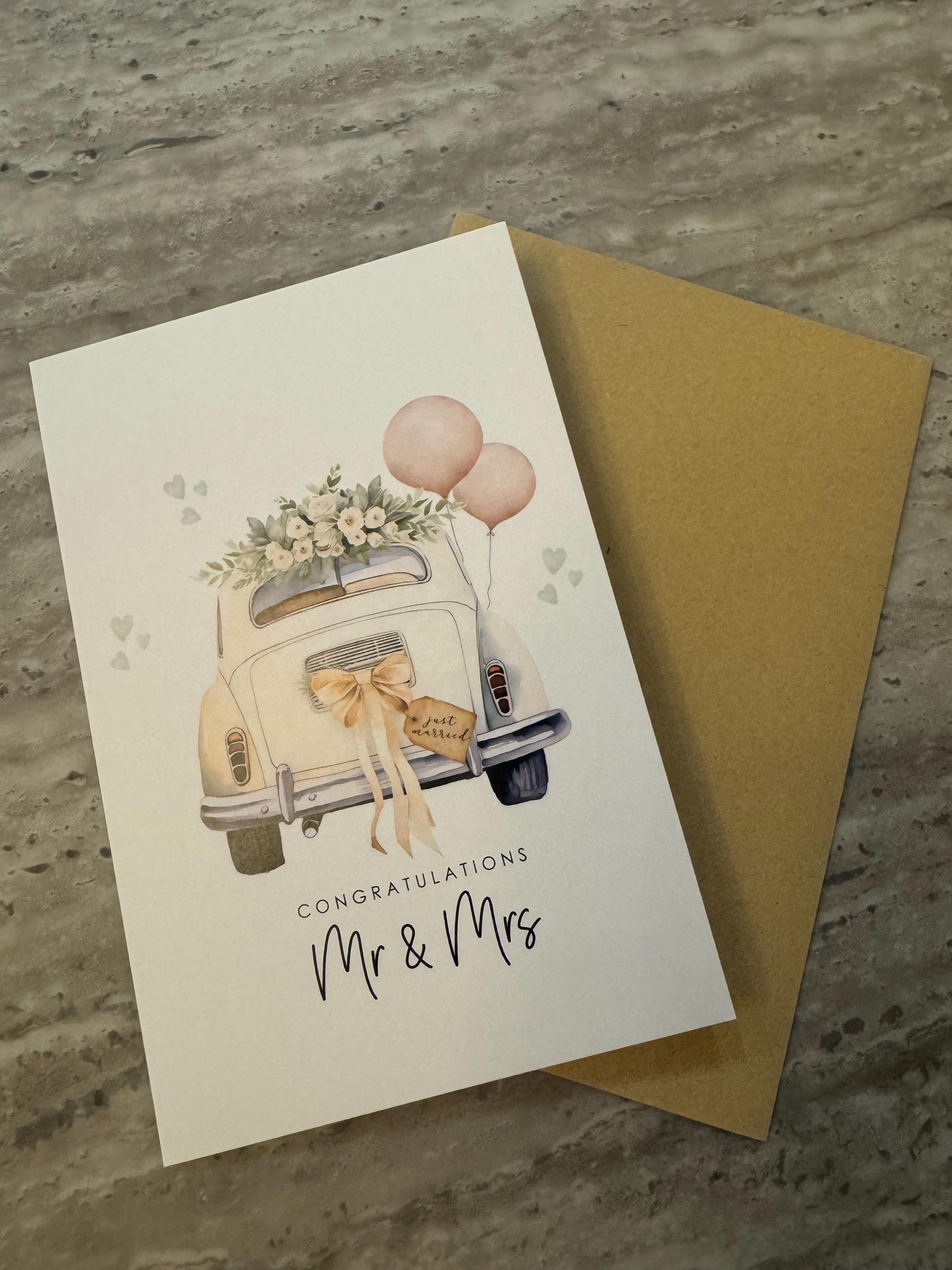 Mr & Mrs Congratulations Card - Etsy