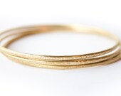 Stacking Hammered Brass Bangle Set | Wheel of Fortune Bangles