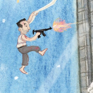 Die Hard Christmas Card: Bruce Willis, 80s Action Movie image 2