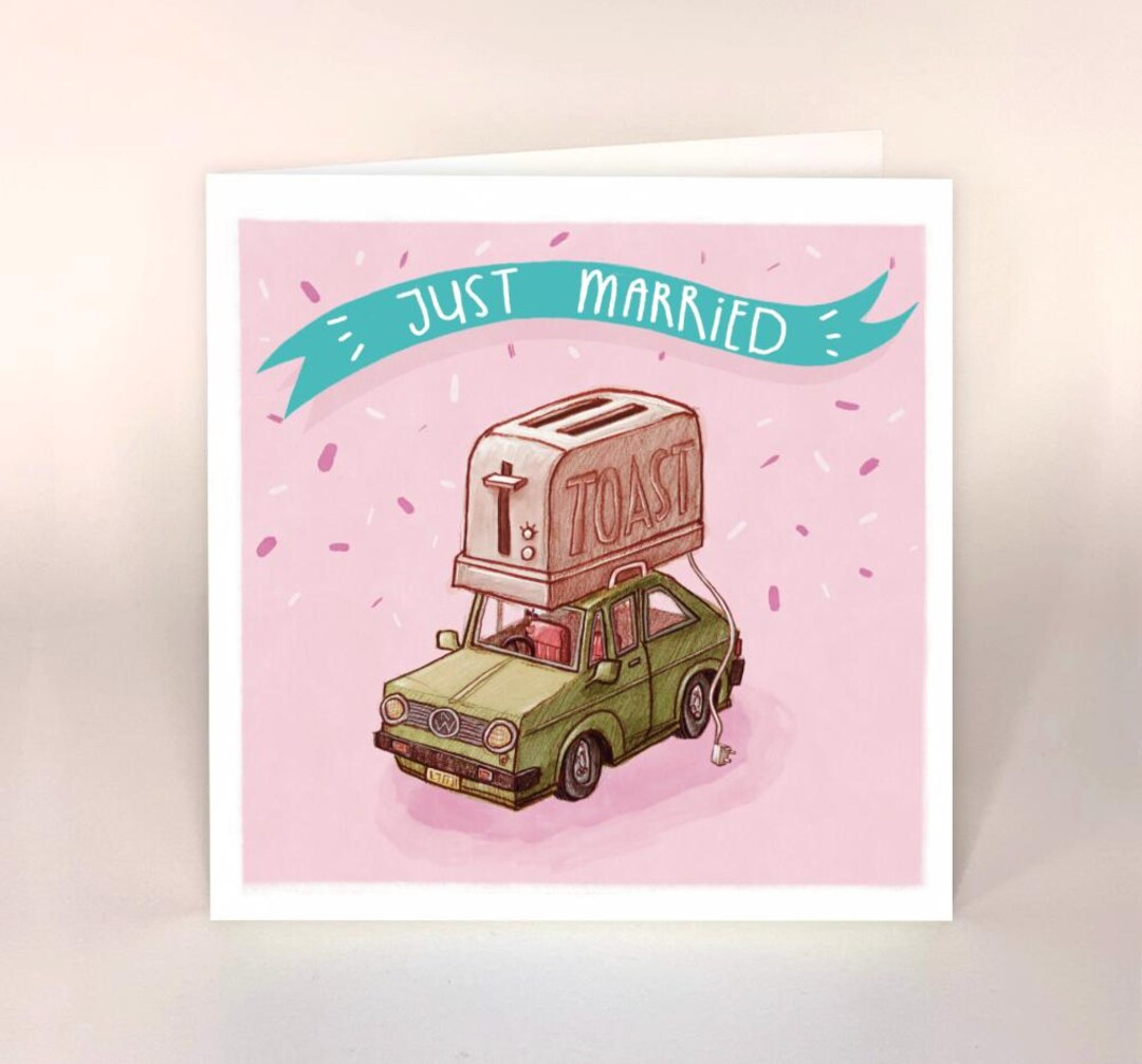 Funny Wedding Card: Giant Toaster, Happy Couple - Etsy