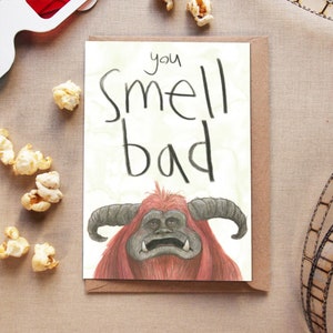 smell bad - DELETED SCENES greeting cards - labyrinth valentines alternative movies film cinema 80s pop culture humour funny sci fi alt