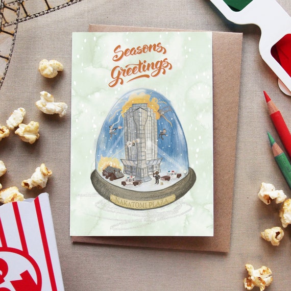 Die Hard Christmas Card: Bruce Willis, 80s Action Movie