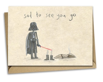 Funny Star Wars Leaving Card: Darth Vader, Obi Wan