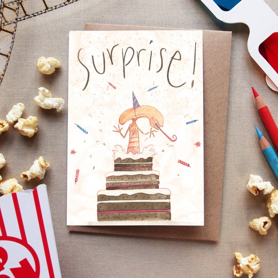 Alien Birthday Card: Funny Sci-Fi Movie Greeting