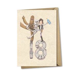 Carte 18e anniversaire - Chewbacca, fan de Star Wars Han Solo Stormtrooper 18 ans, geek de cinéma, humour drôle âge petit ami fils frère petit-fils