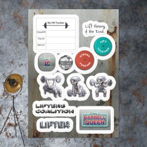 Edizione PB, foglio di adesivi Lifter con tracker PB di Lifters Coalition