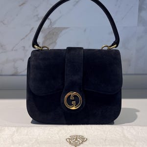 Gucci Shoulder Bag Navy Vintage - Etsy