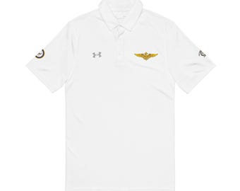 CVN 65 USS Enterprise Veteran Naval Aviator Under Armour® Men's Polo Shirt (Embroidery)