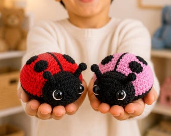 Ladybug Crochet Pattern PDF Tutorial for Beginners