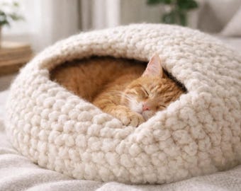 Cozy Crochet Cat House Pattern | Beginner Friendly PDF