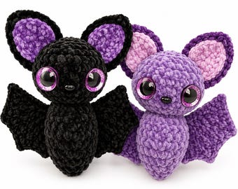 Halloween Bat Crochet Pattern, Amigurumi Plush PDF, Spooky Fall Decor, Beginner Friendly Digital Download
