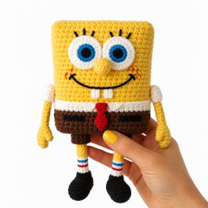 Häkelanleitung für ein Schwammplüschtier (PDF), lustiges Amigurumi-Tutorial, sofortiger Download