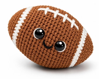 Football Crochet Pattern PDF Amigurumi Plush Toy Tutorial Instant Download