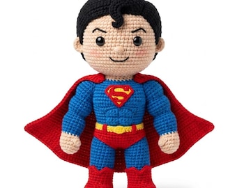 Superhero Crochet Pattern PDF Amigurumi Doll Plush Toy DIY Tutorial Figure