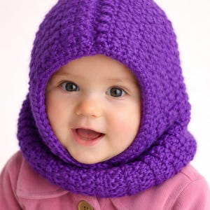 Hooded Cowl Pattern PDF, Beginner Pixie Scarf for Baby & Toddler, Easy Winter Gift