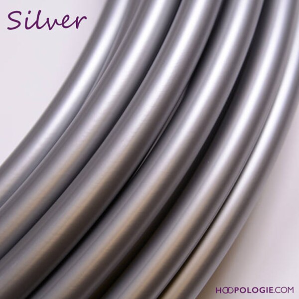 Silver Metallic Polypro Hoop / 3/4 or 5/8 / Any Size / Hoop Dance / Push Button / Travel Collapsible Lightweight Performance