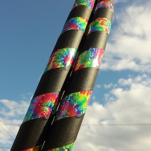 NEW Tie Dye Sparkle Collapsible Hula Hoop // Made to Order // ANY Size  // Great Gift