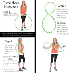 DANCE 1 Pound Lightweight Collapsible Hula Hoop Beginner Hoop Dance Kids Hoop You Choose the Colors and Size image 7