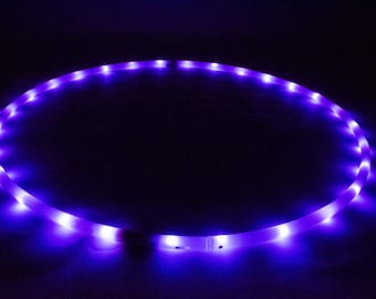 LED Light Up Hula Hoop | Purple | Bright | Rechargeable | HDPE | Polypro | Custom | Fun | Workout | Beginner | Kids