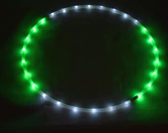 LED Light Up Hula Hoop | Green + White