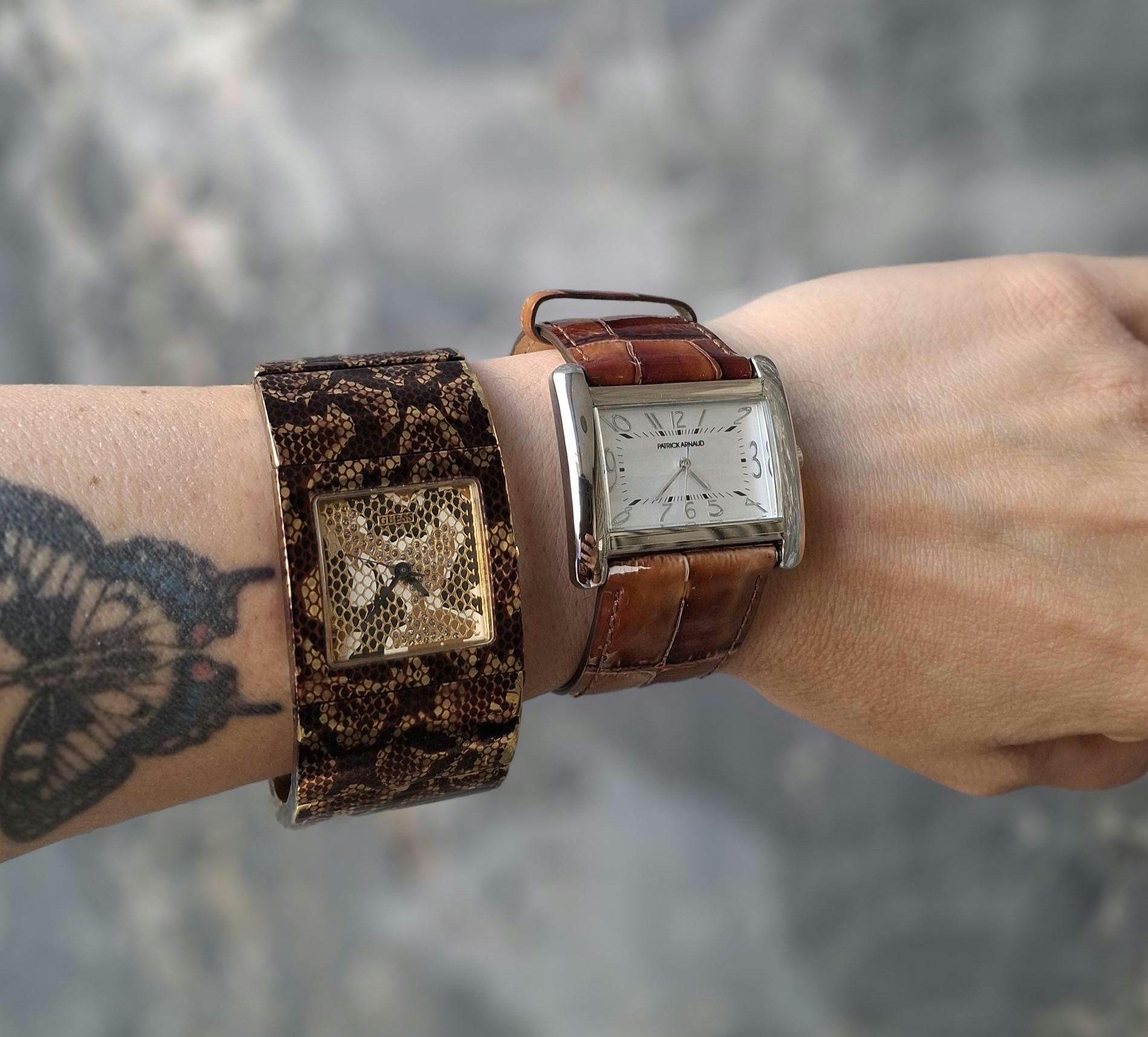 Working Rare Guess Women\'s Fancy 28mm Leather Strap Watch Swiss Made New Battery Women main image 2