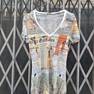 John Galliano Newspaper Shirt - Etsy