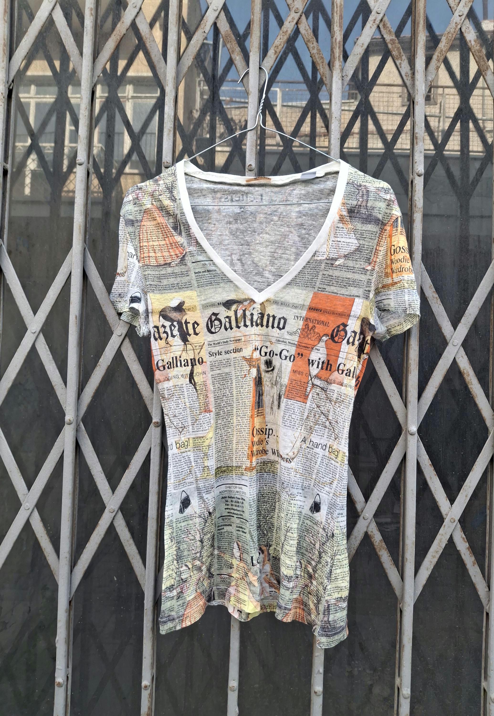 John Galliano Newspaper Shirt - Etsy