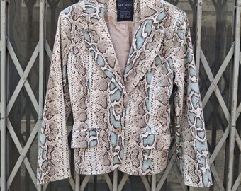 Blazer/Chaqueta con estampado de serpiente Y2K NAT JANGO / Talla: M ajustada
