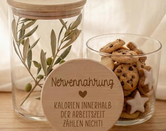 Divertente barattolo regalo per l'ufficio "Comfort Food" - Regalo per i colleghi, barattolo di dolci per l'ufficio, souvenir per l'ufficio