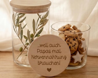 Divertente barattolo di caramelle "Comfort Food" per papà - Idea regalo per la festa del papà - Regalo personalizzato