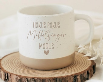 Hocus Pocus Middle Finger Mug – Cheeky Coffee Mug – Funny Gift for Colleagues and Friends – Humorous Ceramic Mug, Funny