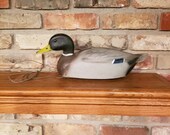 Vintage Duck Decoy, Feather Lite, Mallard 1956, Cabin Decor, Man Cave