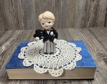 Vintage Bridegroom Figurine, Cake Topper