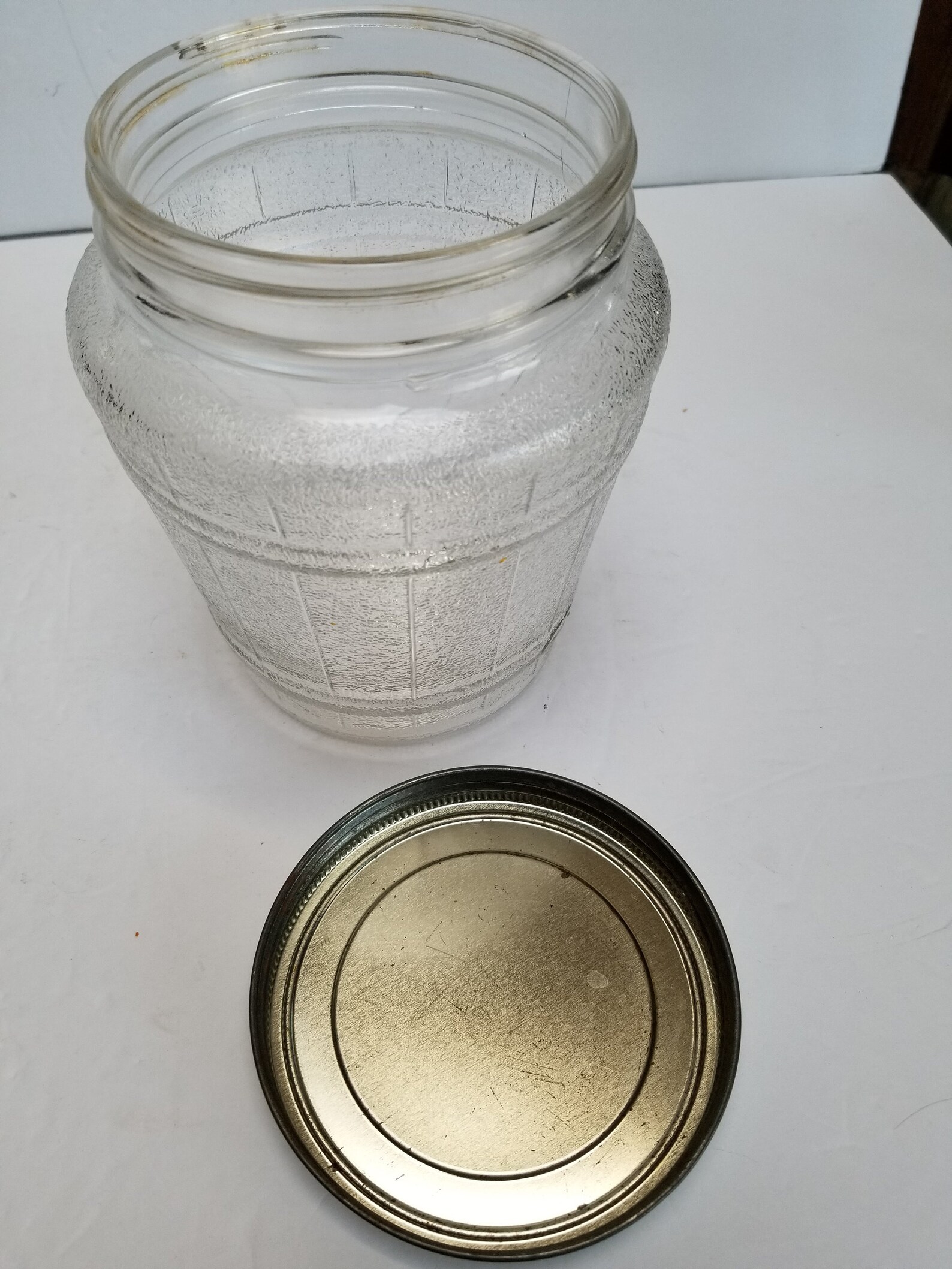 Vintage Barrel Jar Ball Canister Container Hoosier Storage Etsy