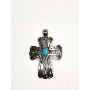 Vintage Stamped Navajo Cross Pendant - Etsy