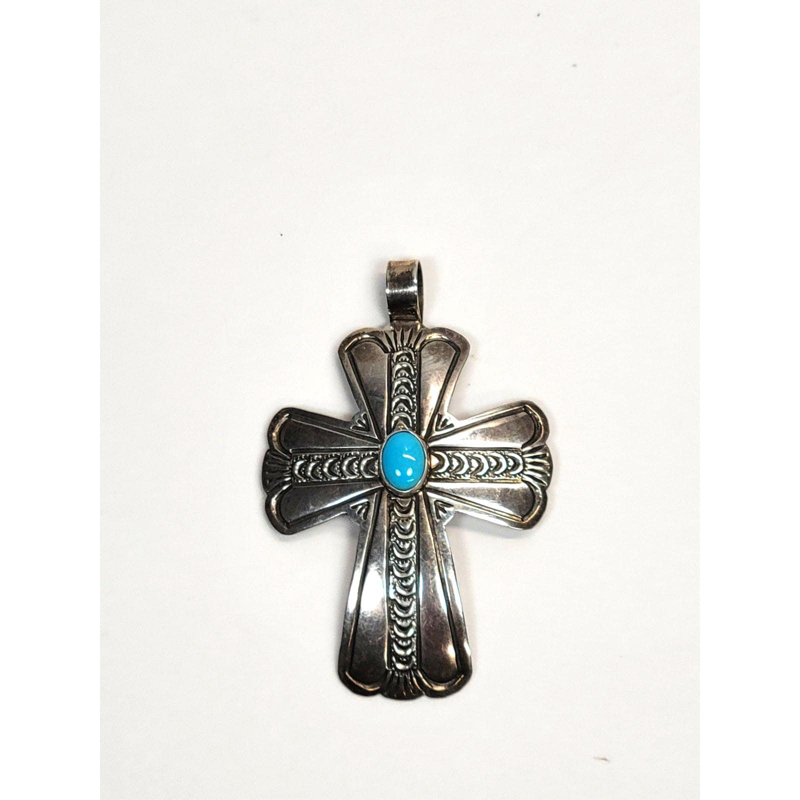 Vintage Navajo Stamped Cross Pendant - Etsy