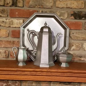 Vintage Colonial Coffee Server Set, International Craftmetal, 4 pc