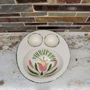 Vintage Cardinal China Ceramic Breakfast Dish Tulip Boiled Egg Cup Bowl
