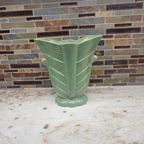 Vase vintage Haeger Pottery 3461, vert Mid-Century Modern