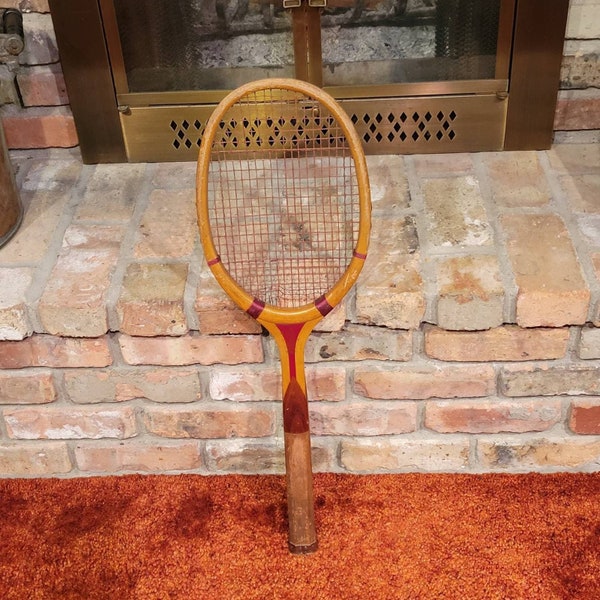 Vintage Tennis Racket, Wright Ditson, Wood Reliance, Sports Decor, Patent 1923