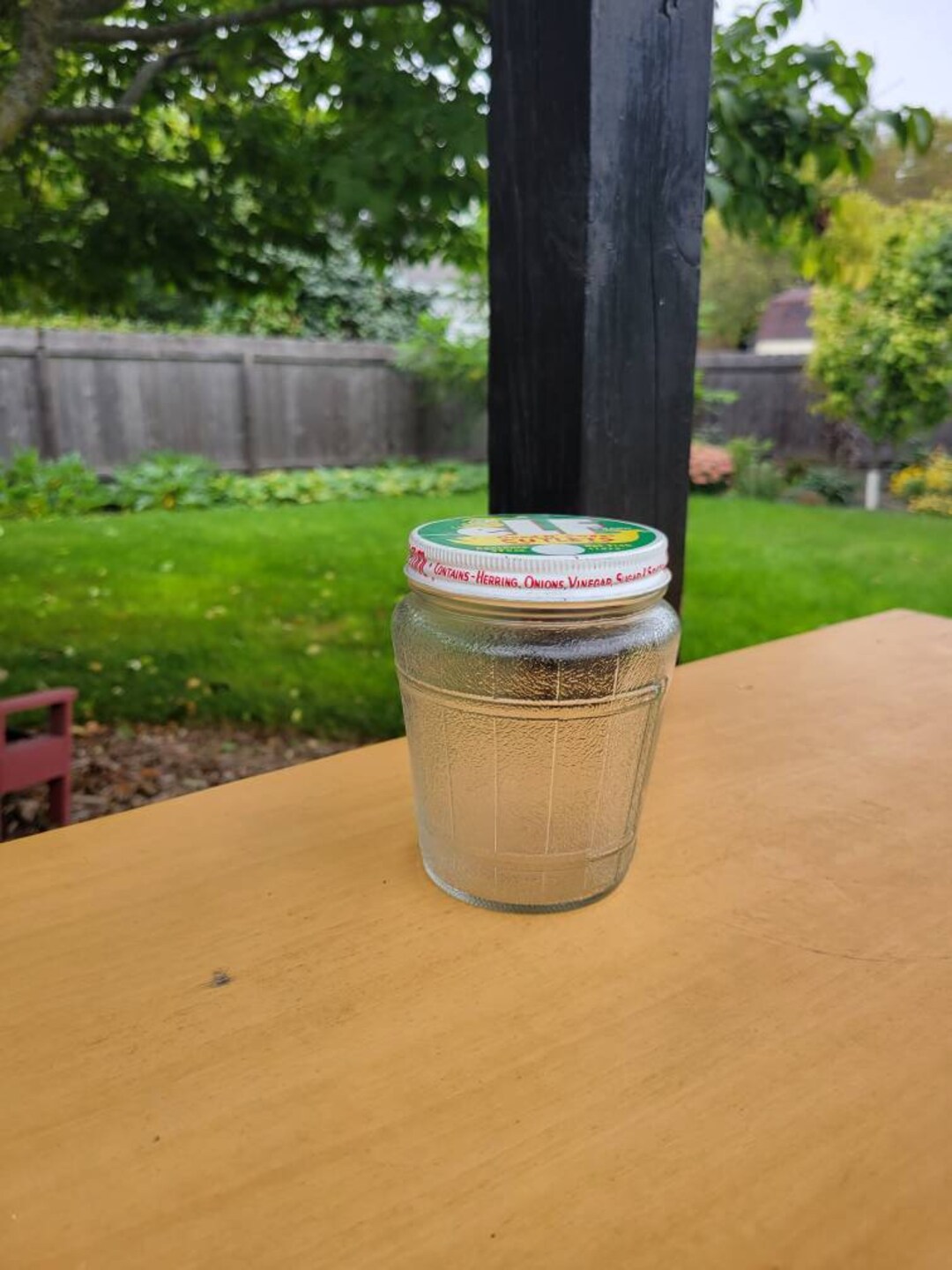 Vintage Herring Barrel Jar Glass Kitchen Storage Small Etsy