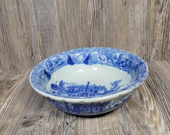Vintage Victoria Ware Ironstone Flow Blue Bowl, Reproduction?