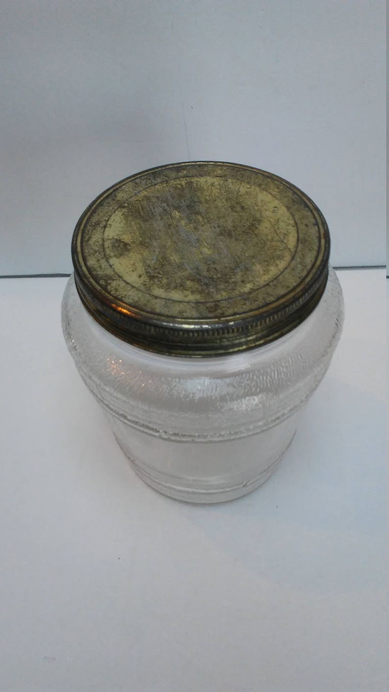 Vintage Barrel Jar Ball Canister Container Hoosier Storage Etsy