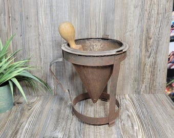 Vintage Wear-ever Cone Strainer, Aluminum Sieve, Canning Colander ...