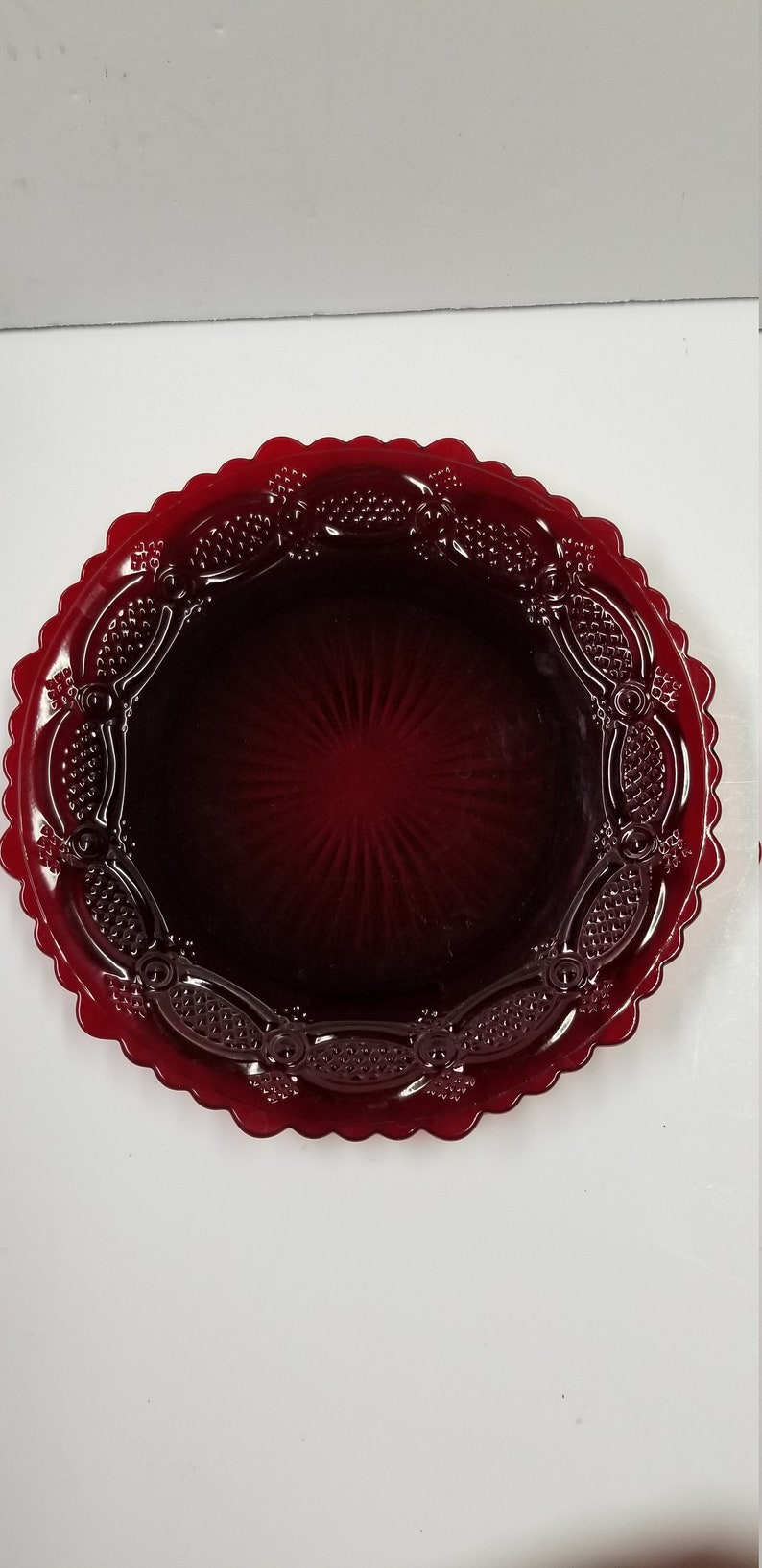 Vintage Avon Cape Cod Ruby Red Dessert Salad Plates Set of 2 Etsy