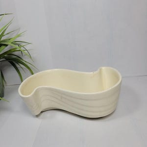 Vintage Haeger Pottery USA 3770 White Ceramic Planter Mid Century Modern Decor